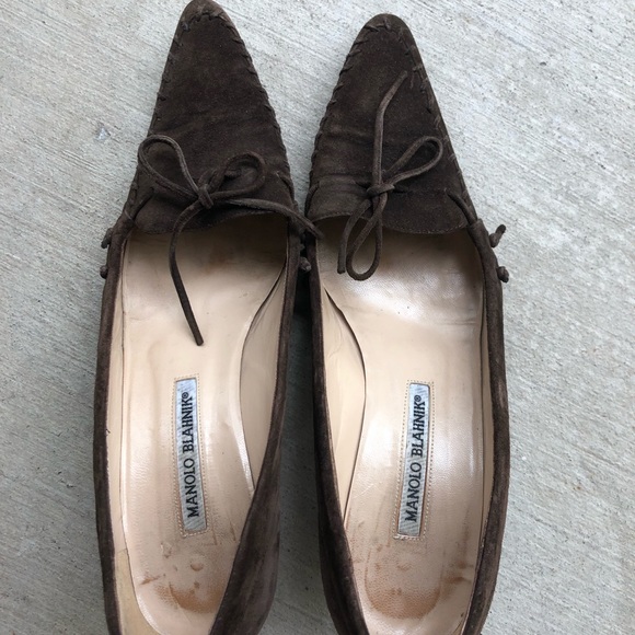 Suede brown kitten heels - Picture 1 of 6